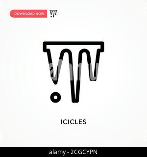 Icicles Simple vector icon. Modern, simple flat vector illustration for web site or mobile app Stock Vector