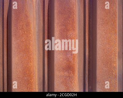 Corrugated rusty metal background texture Stock Photo
