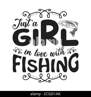 Just a Girl in Love With Fishing Tote Bag, Fishing Carryon