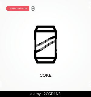 Coke Simple vector icon. Modern, simple flat vector illustration for web site or mobile app Stock Vector