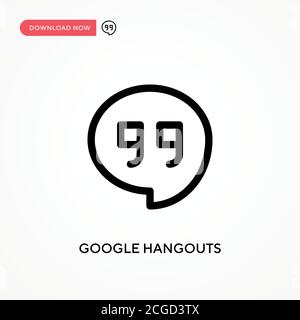 Google hangouts Simple vector icon. Modern, simple flat vector illustration for web site or mobile app Stock Vector