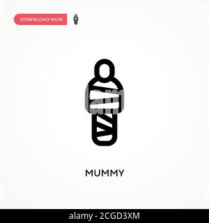 Mummy Simple vector icon. Modern, simple flat vector illustration for web site or mobile app Stock Vector