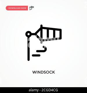 Windsock Simple vector icon. Modern, simple flat vector illustration for web site or mobile app Stock Vector