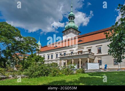 Castle, 17th century, in Horni mesto, Higher Town section of Vsetin, Moravia, Zlin Region, Czech Republic Stock Photo