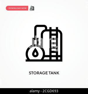 Storage tank Simple vector icon. Modern, simple flat vector illustration for web site or mobile app Stock Vector