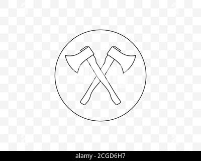 Axe, equipment, tool icon. Vector illustration, flat design. Stock Vector