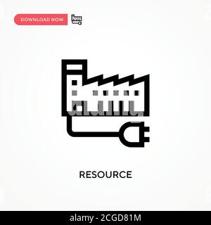 Resource Simple vector icon. Modern, simple flat vector illustration for web site or mobile app Stock Vector