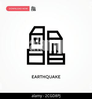 Earthquake Simple vector icon. Modern, simple flat vector illustration for web site or mobile app Stock Vector