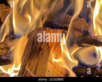 Fire close-up and red orange yellow color detail texture Stock Photo