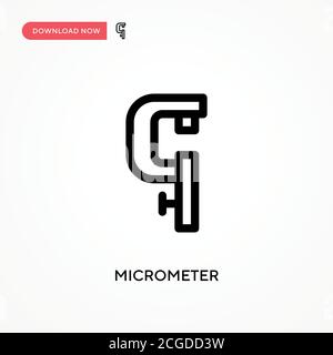 Micrometer Simple vector icon. Modern, simple flat vector illustration for web site or mobile app Stock Vector