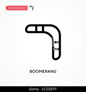 Boomerang Simple vector icon. Modern, simple flat vector illustration for web site or mobile app Stock Vector