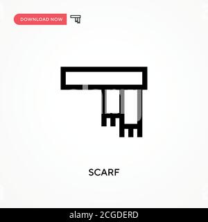 Scarf Simple vector icon. Modern, simple flat vector illustration for web site or mobile app Stock Vector