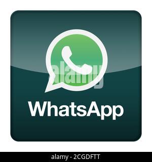 Whatsapp logo icon sign Stock Photo - Alamy