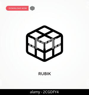 Rubik Simple vector icon. Modern, simple flat vector illustration for web site or mobile app Stock Vector