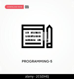 Programming-5 Simple vector icon. Modern, simple flat vector illustration for web site or mobile app Stock Vector