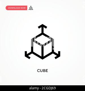 Cube Simple vector icon. Modern, simple flat vector illustration for web site or mobile app Stock Vector