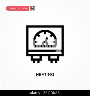 Heating Simple vector icon. Modern, simple flat vector illustration for web site or mobile app Stock Vector