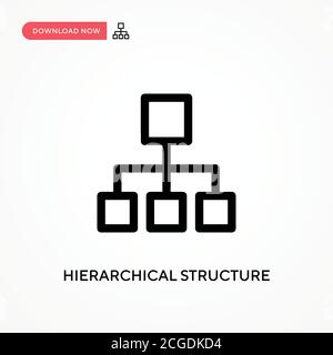 Hierarchical structure Simple vector icon. Modern, simple flat vector illustration for web site or mobile app Stock Vector