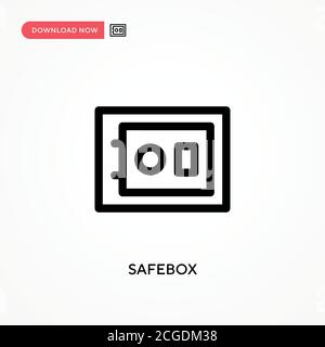 Safebox Simple vector icon. Modern, simple flat vector illustration for web site or mobile app Stock Vector