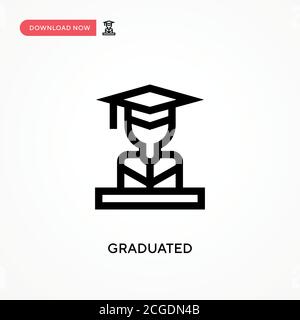 Graduated Simple vector icon. Modern, simple flat vector illustration for web site or mobile app Stock Vector