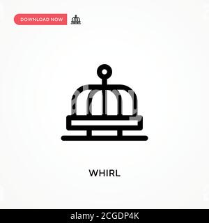 Whirl Simple vector icon. Modern, simple flat vector illustration for web site or mobile app Stock Vector