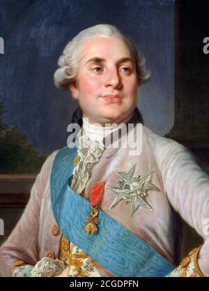 Louis XVI. Portrait of King Louis XVI of France by workshop of Joseph Duplessis, oil on canvas, 1774-75 Stock Photo