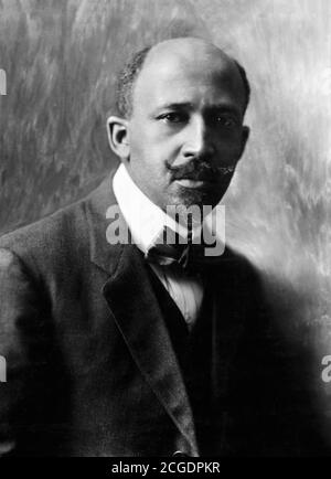 W E B Du Bois. Portrait of William Edward Burghardt Du Bois (1868-1963) by C M Battey, c.1919. Du Bois was an American sociologist, socialist, historian and civil rights activist. Stock Photo