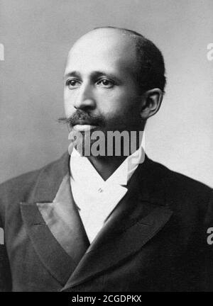 W E B Du Bois. Portrait of William Edward Burghardt Du Bois (1868-1963) by James E. Purdy, 1907. Du Bois was an American sociologist, socialist, historian and civil rights activist. Stock Photo