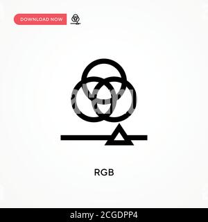 Rgb Simple vector icon. Modern, simple flat vector illustration for web site or mobile app Stock Vector