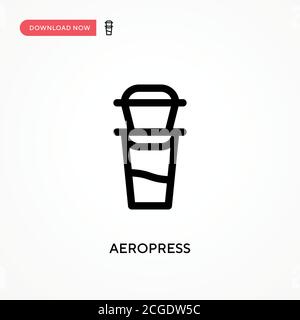 Aeropress Simple vector icon. Modern, simple flat vector illustration for web site or mobile app Stock Vector
