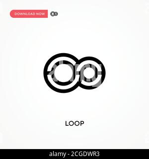Loop Simple vector icon. Modern, simple flat vector illustration for web site or mobile app Stock Vector
