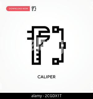 Caliper Simple vector icon. Modern, simple flat vector illustration for web site or mobile app Stock Vector