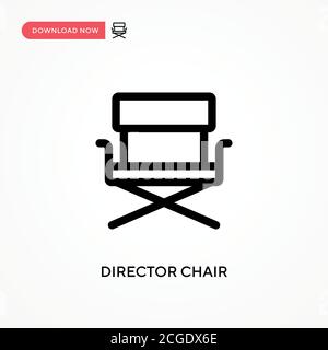 Director chair Simple vector icon. Modern, simple flat vector illustration for web site or mobile app Stock Vector