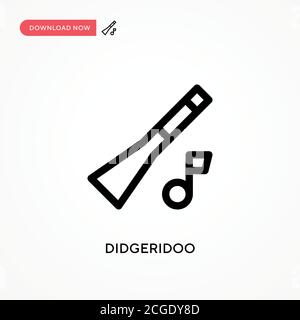 Didgeridoo Simple vector icon. Modern, simple flat vector illustration for web site or mobile app Stock Vector