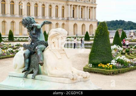 The gardens of the royal Palace of Versailles near Paris in France Stock Photo