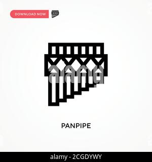 Panpipe Simple vector icon. Modern, simple flat vector illustration for web site or mobile app Stock Vector