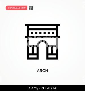 Arch Simple vector icon. Modern, simple flat vector illustration for web site or mobile app Stock Vector