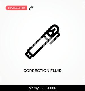 Correction fluid Simple vector icon. Modern, simple flat vector illustration for web site or mobile app Stock Vector
