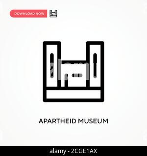Apartheid museum Simple vector icon. Modern, simple flat vector illustration for web site or mobile app Stock Vector