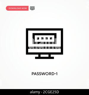 Password-1 Simple vector icon. Modern, simple flat vector illustration for web site or mobile app Stock Vector