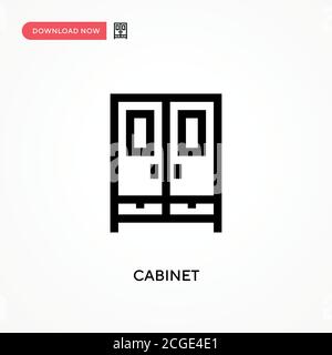 Cabinet Simple vector icon. Modern, simple flat vector illustration for web site or mobile app Stock Vector