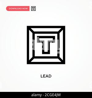 Lead Simple vector icon. Modern, simple flat vector illustration for web site or mobile app Stock Vector