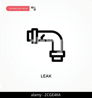 Leak Simple vector icon. Modern, simple flat vector illustration for web site or mobile app Stock Vector