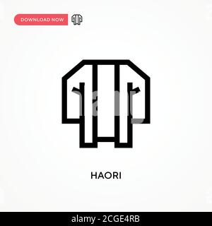 Haori Simple vector icon. Modern, simple flat vector illustration for web site or mobile app Stock Vector