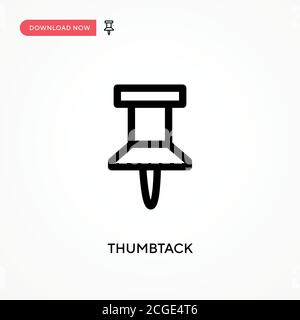 Thumbtack Simple vector icon. Modern, simple flat vector illustration for web site or mobile app Stock Vector
