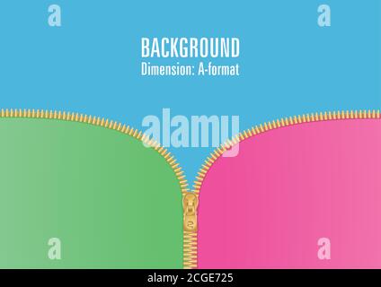 Cool zipper background. Vector illustration. Stock Vector