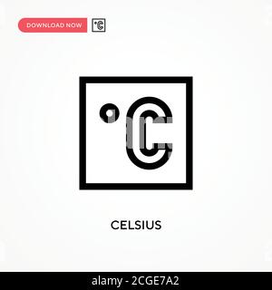 Celsius Simple vector icon. Modern, simple flat vector illustration for web site or mobile app Stock Vector