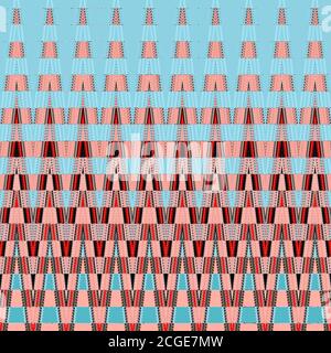 Retro stripe pattern with stylish happy colors Stock Photo