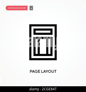 Page Layout Simple vector icon. Illustration symbol design template for ...