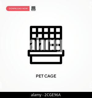 Pet cage Simple vector icon. Modern, simple flat vector illustration for web site or mobile app Stock Vector